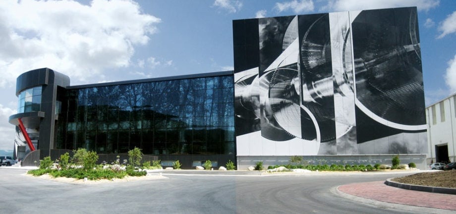 Fundermax project in Beasain, Spain using Fundermax individual décor digitally printed phenolic panels.