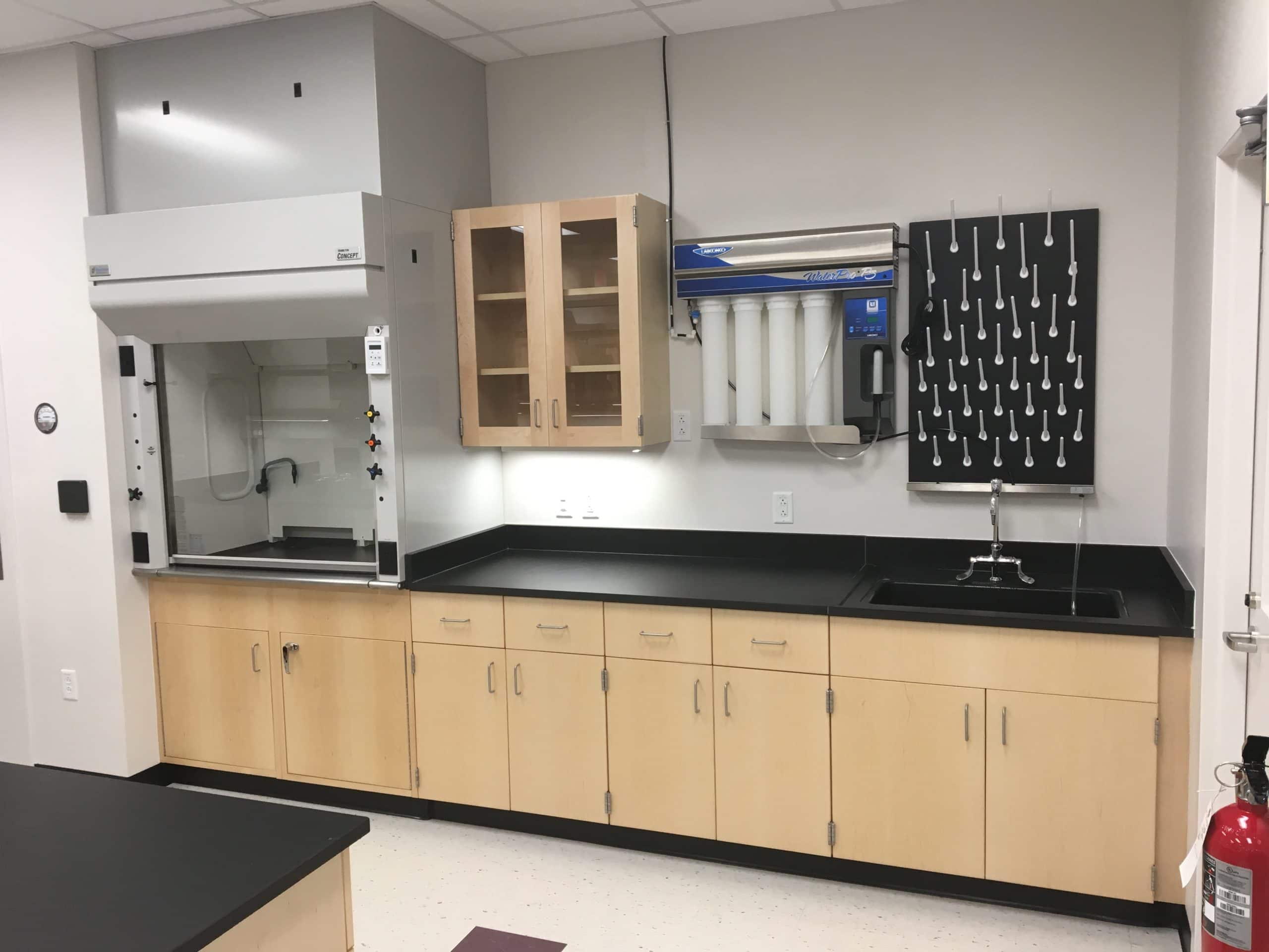 Max Resistance 2 laboratory work surface from Fundermax for the Biochemistry Lab Renovation at Middletown University
