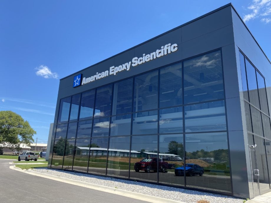 American Epoxy Scientific Headquarters in Mountain Home, Arkansas using Max Compact Exterior panels from Fundermax