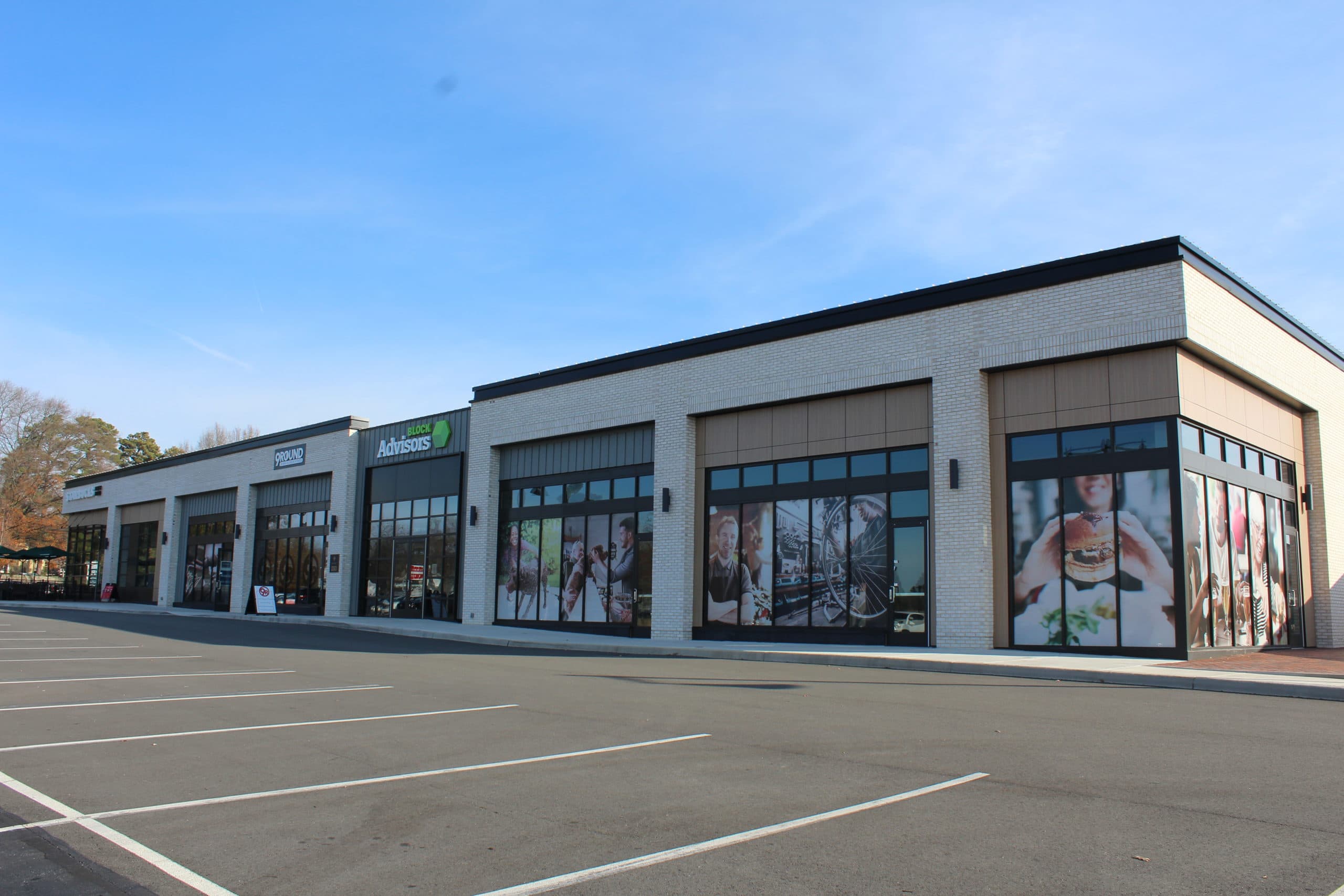 Libbie Mill Retail Building & Starbucks using Max Compact Exterior HPL panels.