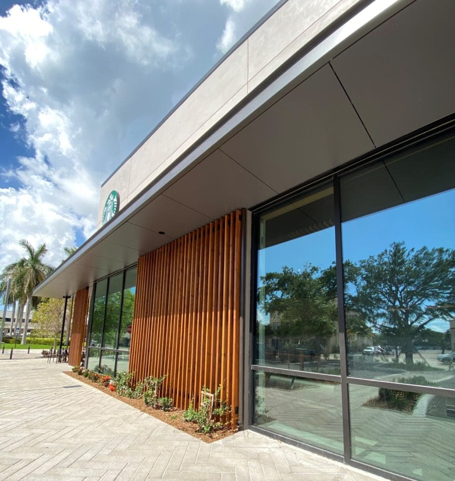 Fundermax phenolic panels are able to withstand the harsh heat, humidity, and UV rays in Florida.